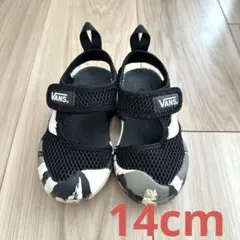 VANS ベビーサンダル 14cm ブラック/ホワイト