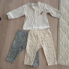 プティマインTシャツとノラネコぐんだんユニクロパンツセット　80 90 100