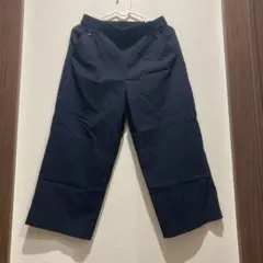 ネイビー ゴムウエスト ワイドパンツ　Lサイズ