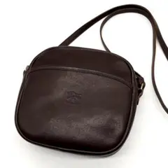 美品✨イルビゾンテ ショルダーバッグ 2way レザー ロゴ型押し ブラウン