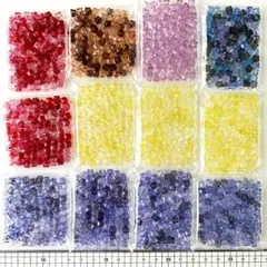 カラフルプラスチックビーズセット 12袋