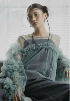 ANDRESD decorative tulle tops チュールトップス