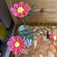 ちりめん細工コスモス