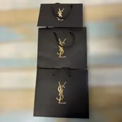 イブサンローラン　紙袋　黒3枚