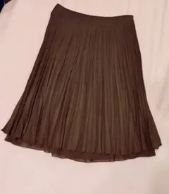 スウェード調プリーツスカート