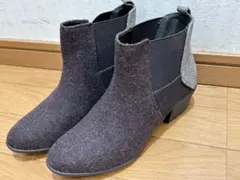 新品　EDWIN エドウィンおしゃれなツイードショートブーツMサイズのサムネイル