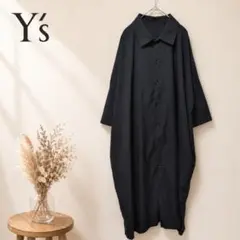 ✨️美品✨️近年✨️Y's ヨウジヤマモト 22SS オープンカラー ワンピース ✨️美品✨️近年✨️Y's ヨウジヤマモト 22SS オープンカラー