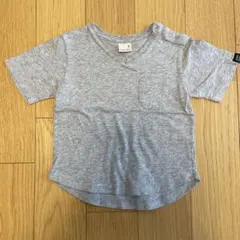【よりどり３点999円】 プティマイン　半袖　tシャツ　無地　グレー　90㎝