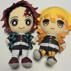 竈門炭治郎　我妻善逸　chibiぬいぐるみ　ぬいぐるみ　ちびぐるみ　鬼滅の刃