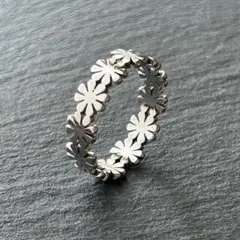 フルール ステンレスリング＊花型リング＊ミドルリング＊サージカルステンレス＊花