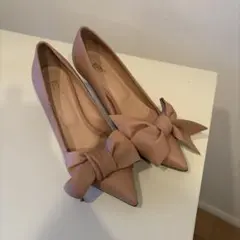 バレンティノ　パンプス　レッドバレンティノ　ピンク　リボン