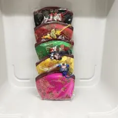韓国 花柄刺繍ポーチ5個セット