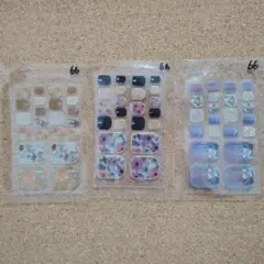 【66】ネイルシール　フット用　3枚セット