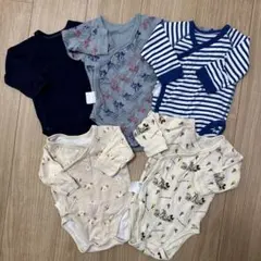 UNIQLO 前開き長袖ロンパース 5枚セット