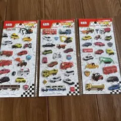 未開封　トミカ　車　ぷっくりシールがいっぱい　3枚セット　シール　ステッカー