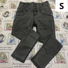 グレー ハイウエスト スキニー ズボン レディース S