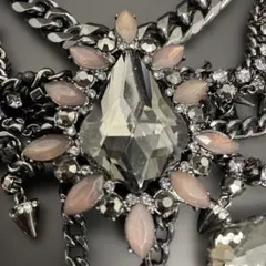 ZARAビンテージ風クリスタルネックレス 新品未使用