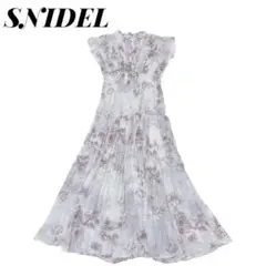【美品】snidel スナイデル　プリーツプリントワンピース　1サイズ