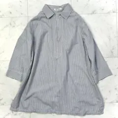 23区 【洗える】ボタニカルプリントスキッパーブラウス 23SS 大きい 