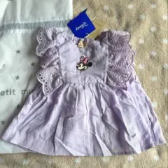 ディズニー ミニー チュニックDisney フリル レース ラベンダー リボン