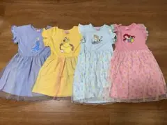 ディズニープリンセス 半袖ワンピース 4着セット　120cm