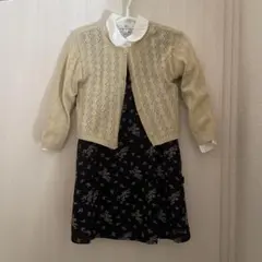 KUMIKYOKU 花柄ワンピース カーディガン付き 3点