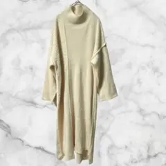 ナノユニバース　ニット　ニットワンピース　セーター　白　ホワイト