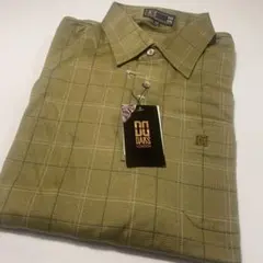 DAKS オリーブグリーン チェックシャツ M