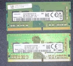 SAMSUNG メモリ DDR4 8GB 2枚 ノート用