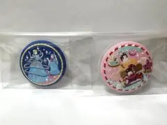 ディズニー刺繍缶バッジ2★2個セット★シンデレラとシュガーラッシュ