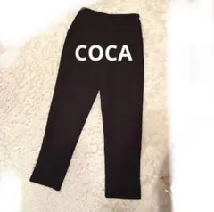COCA コカ 裾パール付き テーパードパンツ ブラック Mサイズ