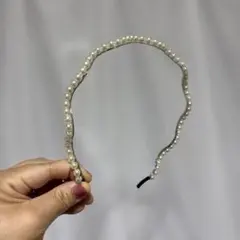 パール装飾 カチューシャ フリーサイズ