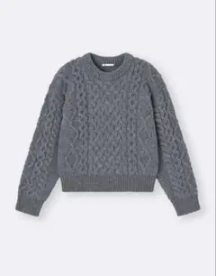 GU XLサイズ　ケーブルクルーネックニットプルオーバー