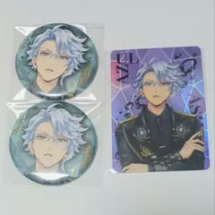 ツイステ ブレイジングジュエル 缶バッジ オーロラカード アズール