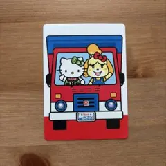 【未使用】とびだせどうぶつの森×サンリオ　ステッカー　キティ　しずえ