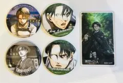 リヴァイ・アッカーマン 缶バッジ4個とアクリルカードセット