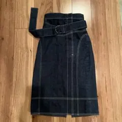 値下げ　美品　人気完売　casa fline デニムタイトスカート　インディゴ