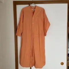 値下げBEAMS BOY オレンジ色シャツワンピース