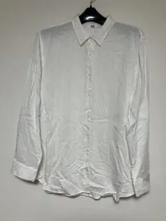 UNIQLO ホワイトドット柄シャツ XL
