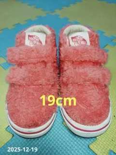 バンズ VANS 19cm ピンク ファー素材