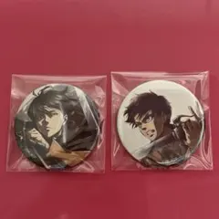 進撃の巨人 リヴァイ エレン 缶バッジ