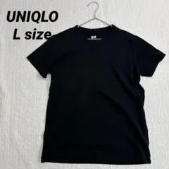 極美品⭐️ユニクロ　クルーネック　Tシャツ　ブラック　Lサイズ　綿100%