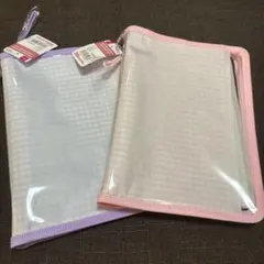 匿名配送　2点セット　ダイソー 6リングファイル ギンガムチェック 新品未使用