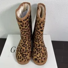 GALSTAR レオパード(ヒョウ柄)ミディアムムートンブーツ Lサイズ