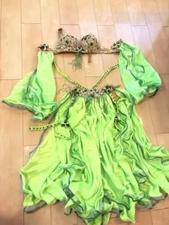 ベリーダンス セットアップ ライトグリーン