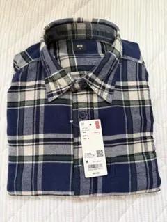 【新品未使用タグ付き】UNIQLO フランネルチェックシャツ Mサイズのサムネイル