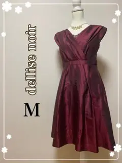 dellise noir サテン風ラップドレス　結婚式　パーティー　ワンピース