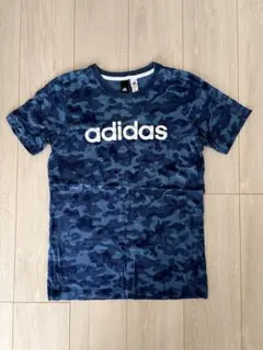 adidas アディダス Tシャツ 160cm キッズ カモフラ ブルー