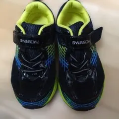 SHUNSOKU キッズスニーカー ブラック/イエロー/ブルー　19センチ