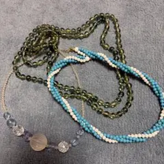 ビーズネックレス3点セット